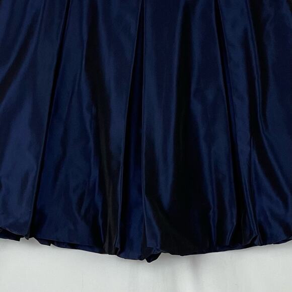 Talbots Sapphire Blue Pleated Party Event Balloon Hemline Skirt NWOT Size 6 - Picture 3 of 11
